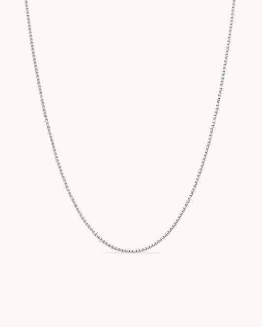 Thin Chain Necklace in Silver