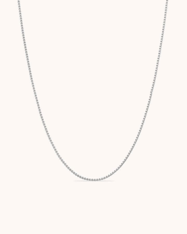Thin Chain Necklace in Silver