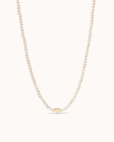 Freshwater Pearl Heart Necklace in Gold