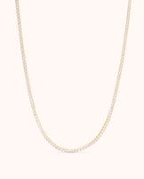 Round Tennis Necklace in Gold