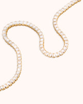 Round Tennis Necklace in Gold