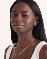 Small Tennis Necklace in Silver