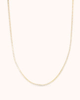 Square Tennis Necklace in Gold