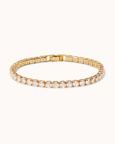 Crystal Tennis Bracelet in Gold