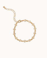 Flower Chain Bracelet in Gold