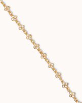 Flower Chain Bracelet in Gold