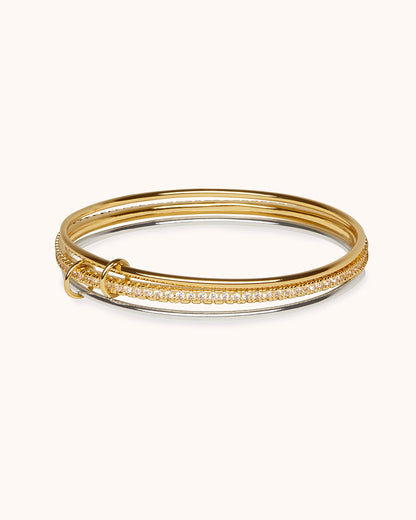 Multi Link Bangle in Gold