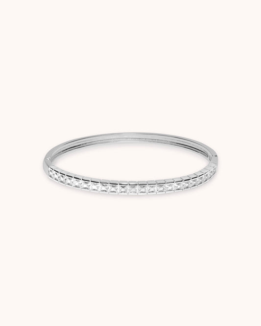 Tennis Bangle in Silver