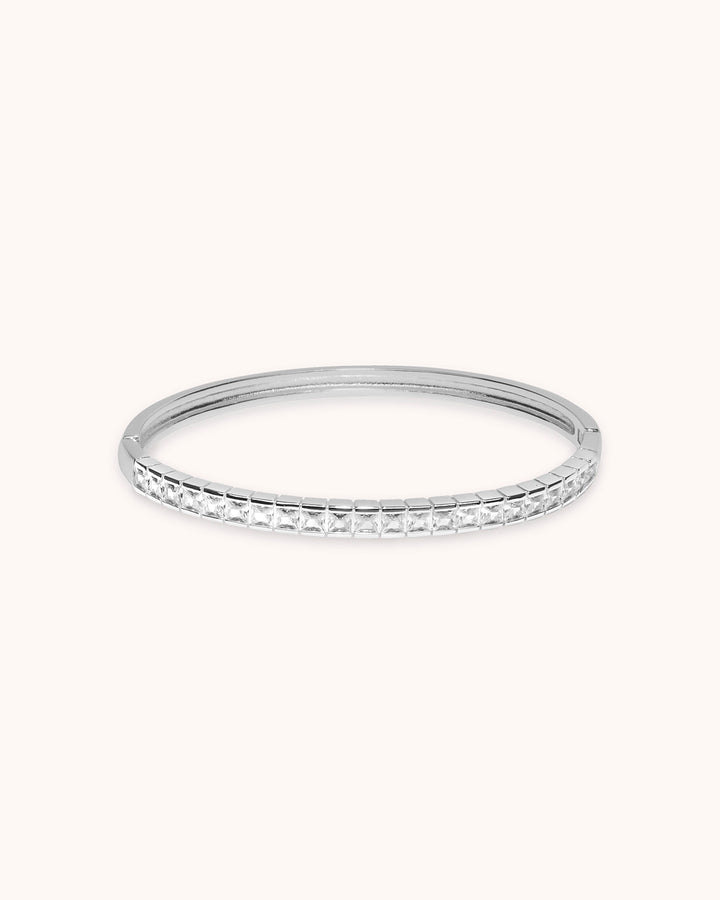 Tennis Bangle in Silver