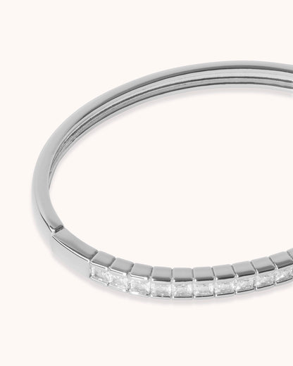 Tennis Bangle in Silver