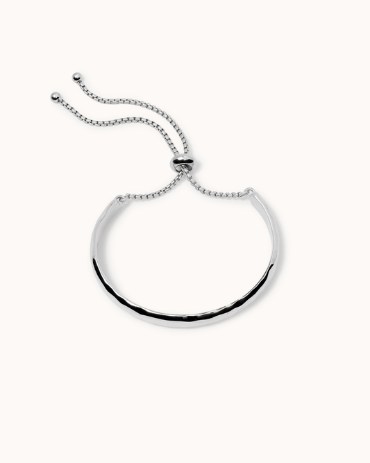 Half Cuff Toggle Bracelet in Silver