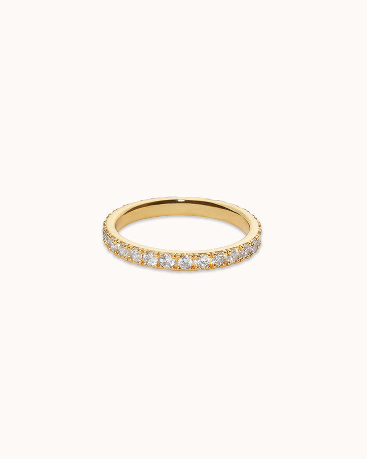 Cubic Zirconia Band Ring in Gold