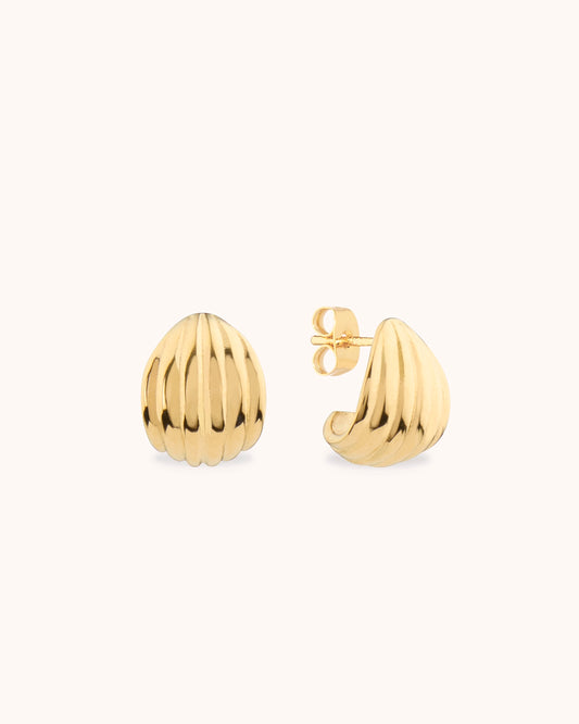 Waterproof Small Multi-Line Earrings in Gold