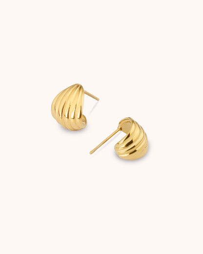 Waterproof Small Multi-Line Earrings in Gold