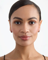 Small Circle Seamless Huggie Earrings in Silver