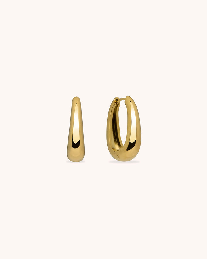 Long Oval Seamless Huggies in Gold