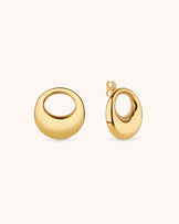 Waterproof Open Centre Stud Earrings in Gold