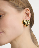 Bubble Heart Statement Studs in Gold