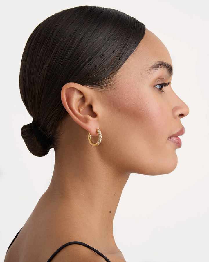 Waterproof Half Hoop Earrings in Gold