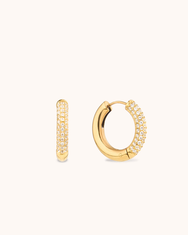 Waterproof Half Hoop Earrings in Gold