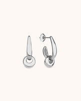 Waterproof Hoop Attachment Earrings in Silver