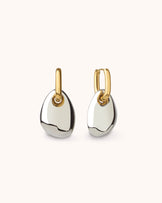 Waterproof Mixed Metal Pebble Huggies
