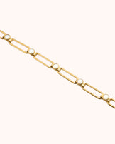 Waterproof Pearl Chunky Chain Necklace in Gold