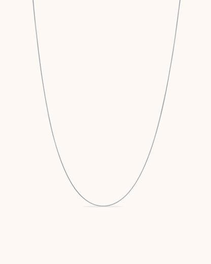 Waterproof Slinky Thin Chain Necklace in Silver