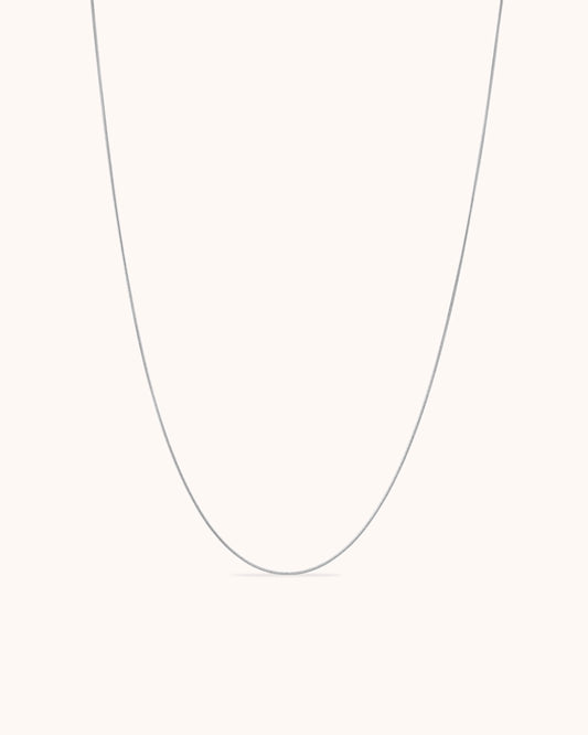 Waterproof Slinky Thin Chain Necklace in Silver