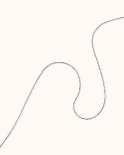 Waterproof Slinky Thin Chain Necklace in Silver