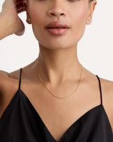 Waterproof Slinky Thin Chain Necklace in Gold