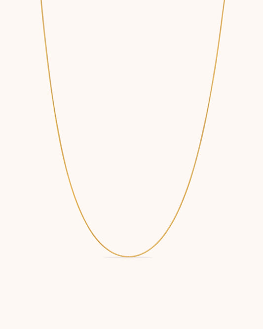 Waterproof Slinky Thin Chain Necklace in Gold
