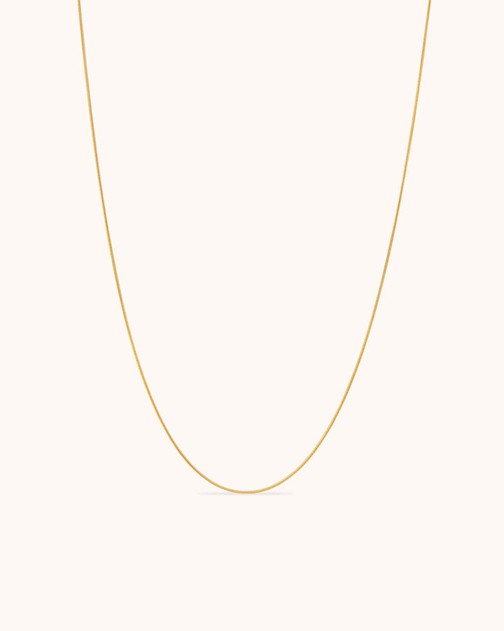 Waterproof Slinky Thin Chain Necklace in Gold
