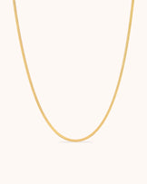 Waterproof Slinky Long Chain Necklace in Gold