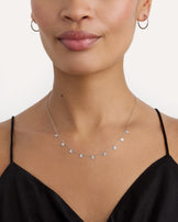 Small Pendant Chain Necklace in Silver