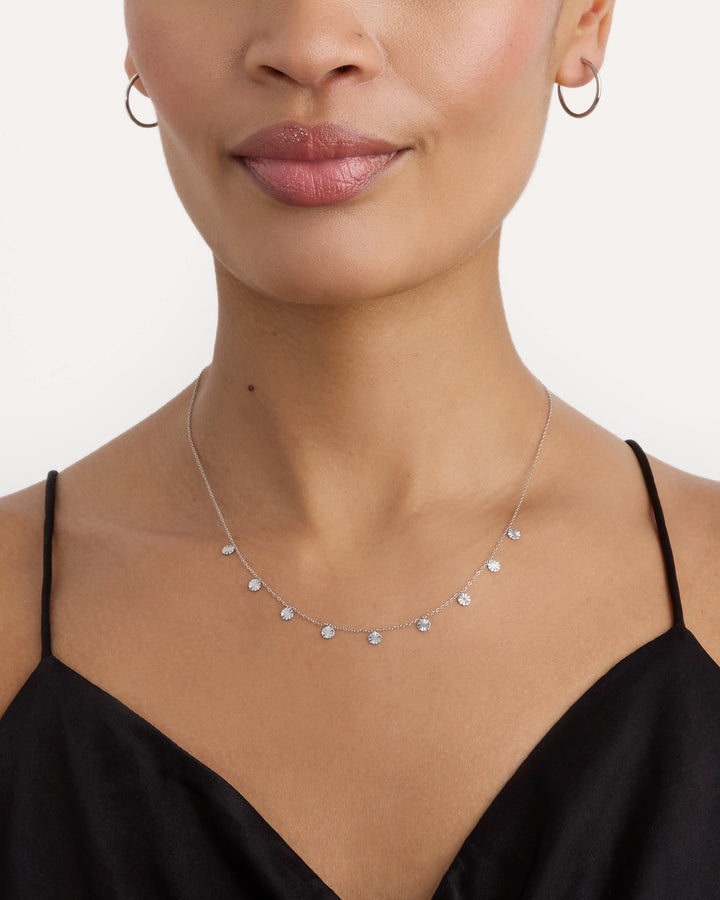 Small Pendant Chain Necklace in Silver