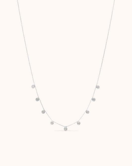 Small Pendant Chain Necklace in Silver