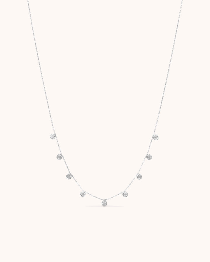 Small Pendant Chain Necklace in Silver