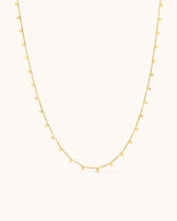 Waterproof Circle Pendant Necklace in Gold