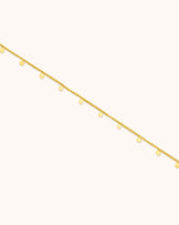 Waterproof Circle Pendant Necklace in Gold