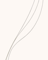 Waterproof Crystal Long Thin Triple Layer Necklace in Silver