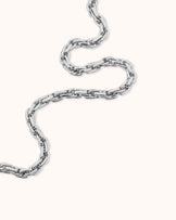 Waterproof Thick Linked Chain Necklace in Silver