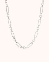 Double Link Chain Necklace in Silver