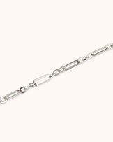 Double Link Chain Necklace in Silver