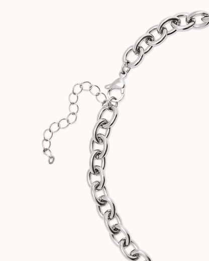 Chunky Chain Necklace in Silver