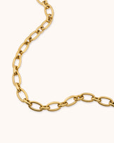 Waterproof Spaced Chain Necklace in Gold
