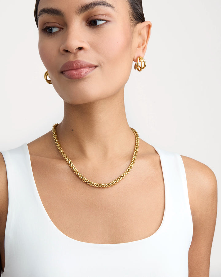 Waterproof Thick Chain Necklace in Gold