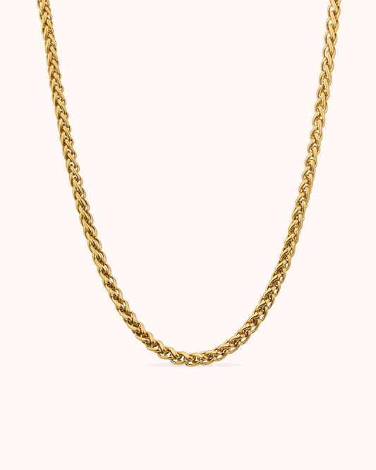 Waterproof Thick Chain Necklace in Gold