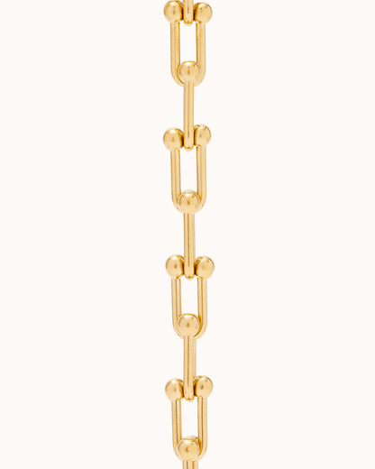 Ball Chain Link Necklace in Gold