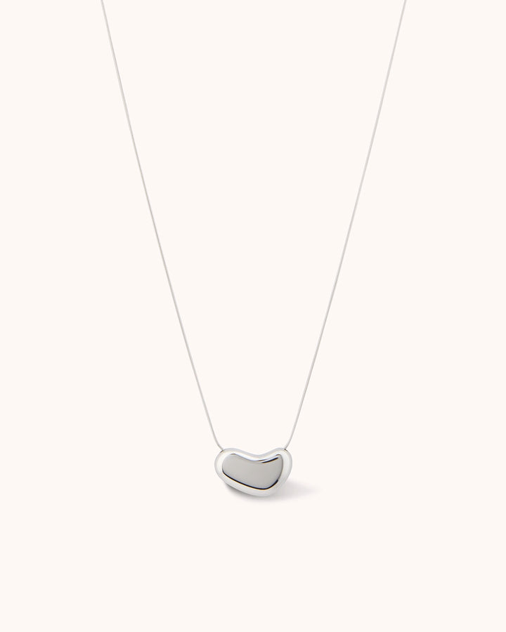 Short Bean Necklace in Silver